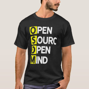 Camiseta Open Source Open Mind 3 Program Coder Computer Dev