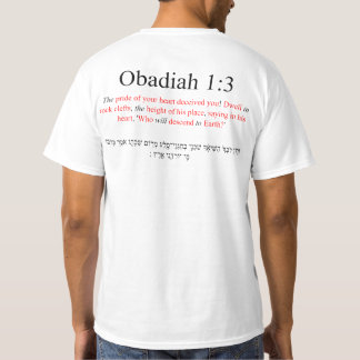 Camiseta Open Source Translation Obadiah 1:3 T-Shirt