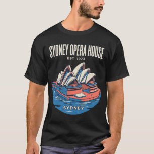 Camiseta Ópera de Sydney Sydney Austrália Viagem Vintage