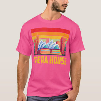 Camiseta Opera House Sydney Skyline Retro New South Wales A