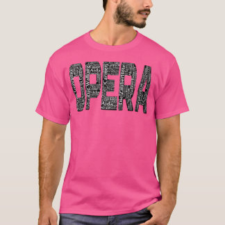 Camiseta Ópera Títulos Arte Palavras Aida Turandot... Baseb