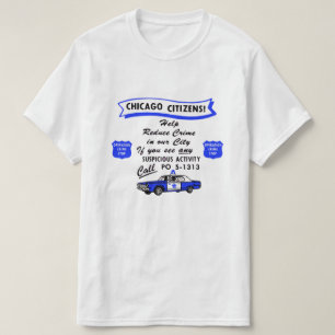 Camiseta Operação da Polícia de Vintage em Chicago - Par