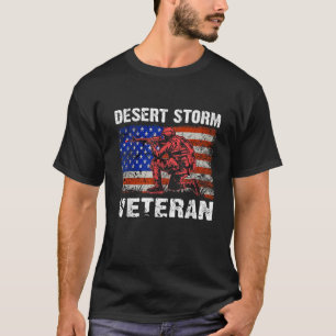Camiseta Operação Desert Storm Desert Shield Veteran T Shi