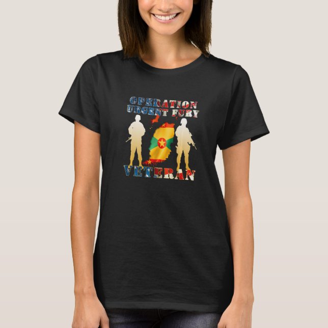Camiseta Operação Urgent Fury Veterano de Combate Grenada (Frente)