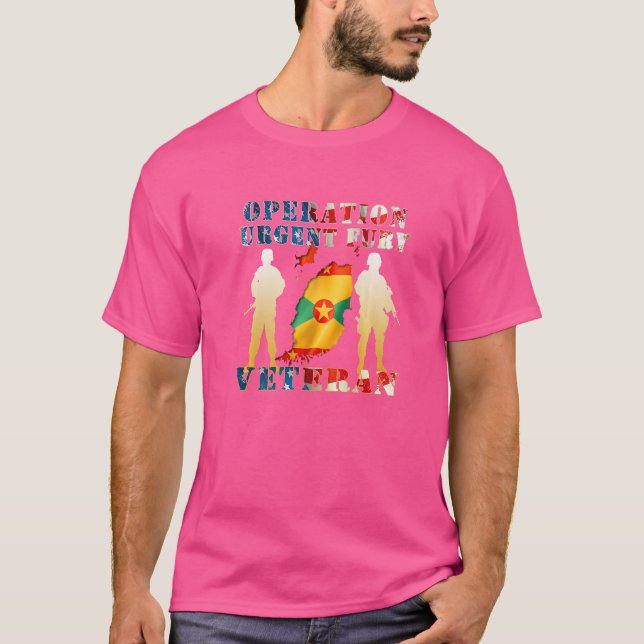 Camiseta Operação Urgente Fury Combat Veteran Grenada (Frente)