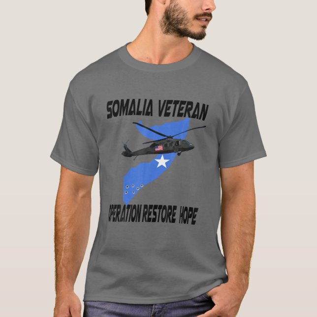Camiseta Operação Veterana Somália Restaura Esperança (Sem  (Frente)