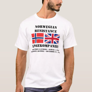 Camiseta Operações de resistência britânicas norueguesa