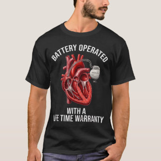 Camiseta Operado por bateria com garantia vitalícia