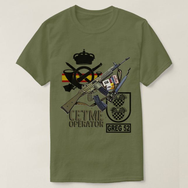 CAMISETA OPERADOR CETME DE INFANTEAÇÃO ESPANHOLA (Frente do Design)