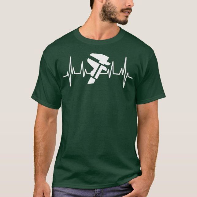 Camiseta Operador CNC Do Fabricante De Ferramentas E Pulsaç (Frente)