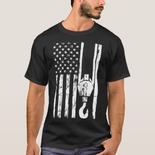 Camiseta Operador Crane Bandeira Patriótica Americana
