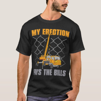 Camiseta Operador Crane Cote Minha Ereção Paga as Contas