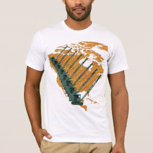 CAMISETA OPERADOR CRANE US MAP JIGSAW QUEBRA-CABEÇA OPERATO