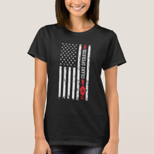 Camiseta Operador da grua de construção