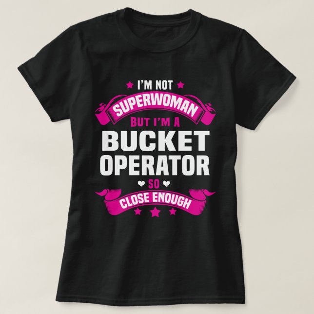 Camiseta Operador de balde (Frente do Design)