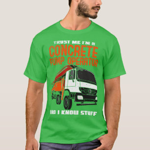 Camiseta Operador de Bomba Concreta do Trabalhador Concreto