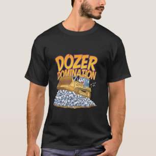 Camiseta Operador de Bulldozer Trabalhador da Construção Mo