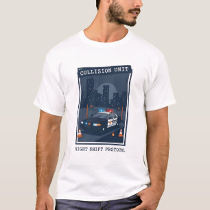 Camiseta Operador de Campo da Unidade de Colisão Caucasiana