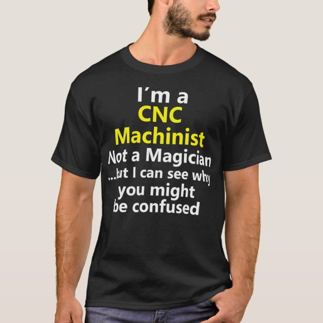 Camiseta Operador de Computador de Trabalho de CNC Funny (Frente)