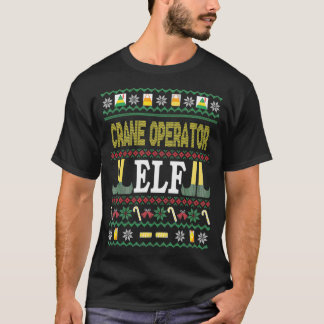 Camiseta Operador De Crane Elf Engraçado Presente De Natal