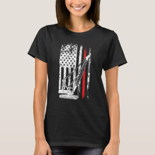 Camiseta Operador De Crane Para Homens, Usa Crane De Equipa