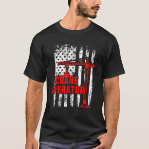 Camiseta Operador De Crane Usa Sinalizador Construtor De Má