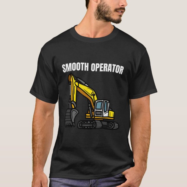 Camiseta Operador de Digger de Driver da Escavadora (Frente)