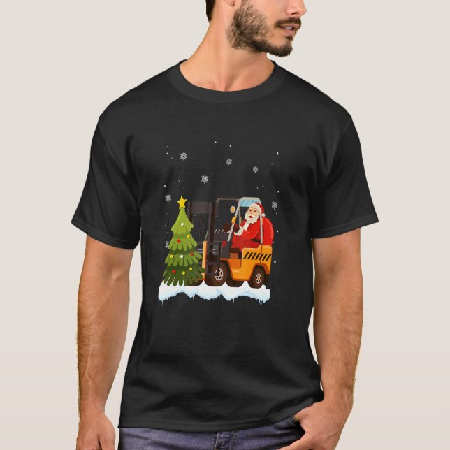 Camiseta Operador de Driver de Formatação Santa Claus Chri (Frente)