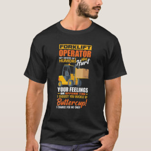 Camiseta Operador De Elevador Meu Sentido De Engraçado Hum