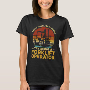 Camiseta Operador de Empilhadeira Certificado Vintage Retro