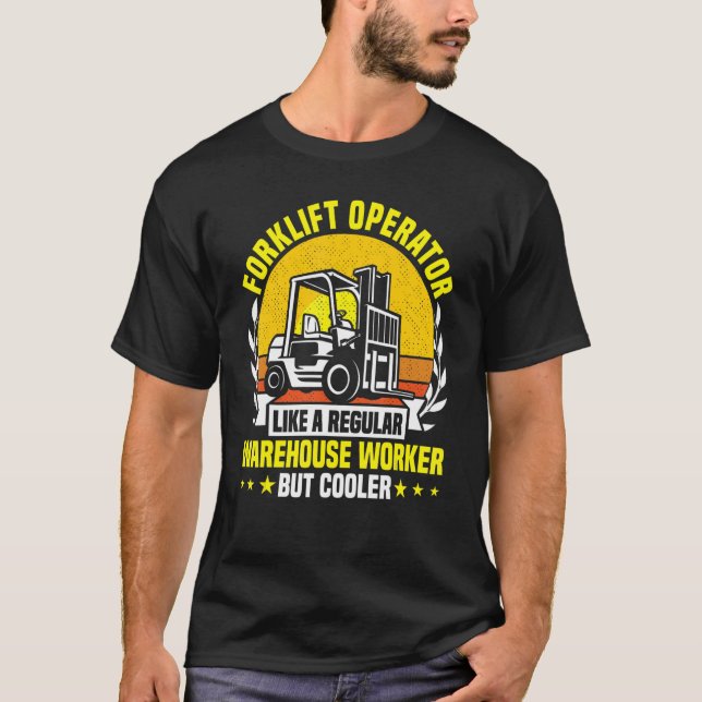 Camiseta Operador de empilhadeira como um Trabalhador de Ar (Frente)