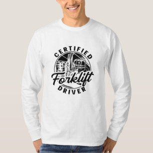 Camiseta Operador de empilhadeira de condutor de empilhadei