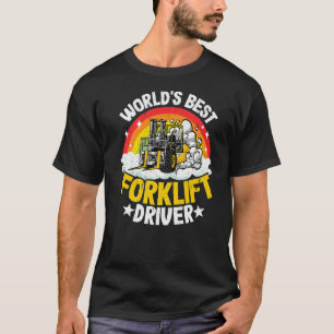 Camiseta Operador de empilhadeira Rainbow World's Best Fork