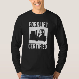Camiseta Operador de empilhador de Armazém Certificado Form