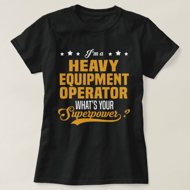 Camiseta Operador de equipamento pesado (Frente do Design)