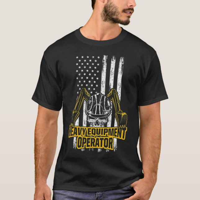 Camiseta Operador de Equipamento Pesado de Mens Sinalizador (Frente)