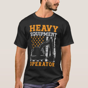 Camiseta Operador de Equipamento Pesado do Driver de Escava