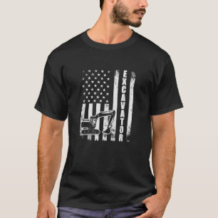 Camiseta Operador de Equipamento Pesado Escavador Funny USA