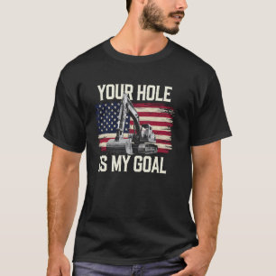 Camiseta Operador de Escavadeira Bandeira Americana Seu Bur