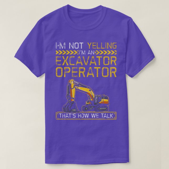 Camiseta Operador De Escavador Im (Frente do Design)