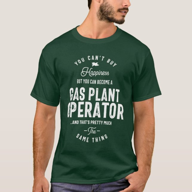 Camiseta Operador De Fábrica De Gás Oferta De Trabalho Engr (Frente)