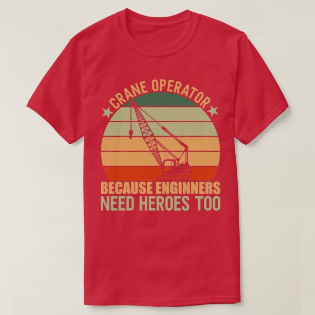 Camiseta Operador de grua (Frente do Design)