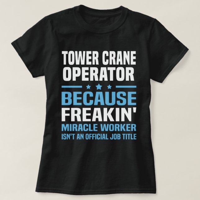 Camiseta Operador de grua de torre (Frente do Design)