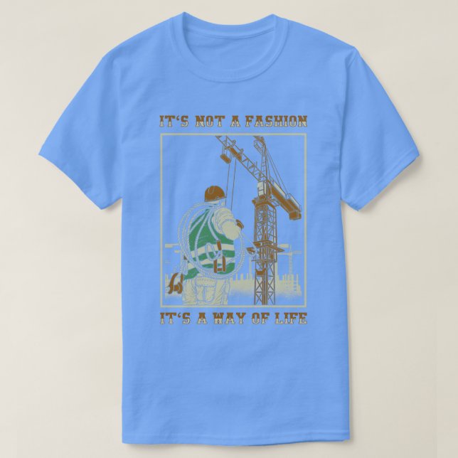 Camiseta Operador de grua de torre (Frente do Design)