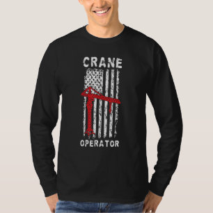 Camiseta Operador de Guindaste Bandeira Americana Motorista