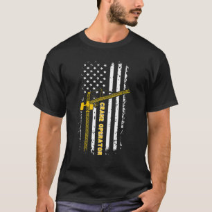 Camiseta Operador de Guindaste Bandeira Americana Operador
