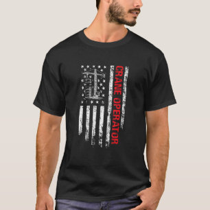 Camiseta Operador de Guindaste Bandeira dos EUA Operador d
