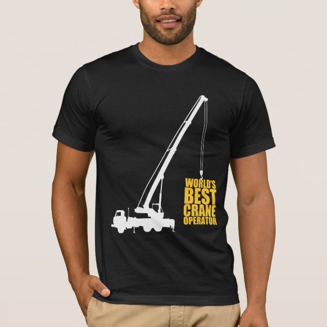 Camiseta Operador de guindaste do mundo o melhor (Frente)