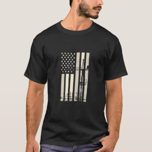 Camiseta Operador de Guindaste Patriota Americano Bandeira