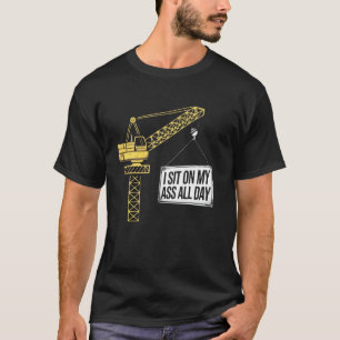 Camiseta Operador de Guindaste Trabalhador da Construção Ci